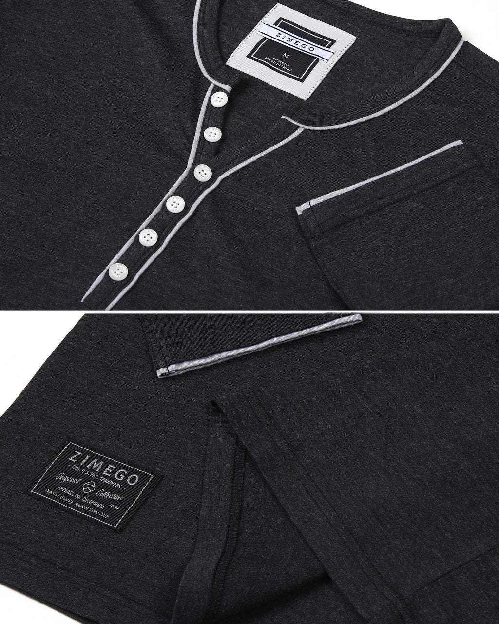 Stretch Long Sleeve Casual Button Henley Fashion Shirts-4